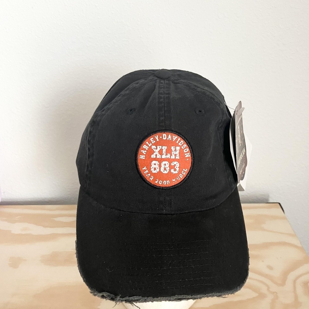 Harley-Davidson Hat‎ Cap Strap Back Mens One Size Black XLH 883 American Needle